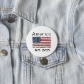 America Flag 1776 to 2026 USA 250th Anniversary  Button (Beispiel)