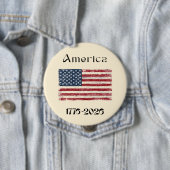 America Flag 1776 to 2026 USA 250th Anniversary  Button (Beispiel)