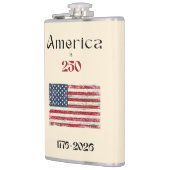 America Flag 1776 to 2026 USA 250th Anniversary Flachmann (Links)