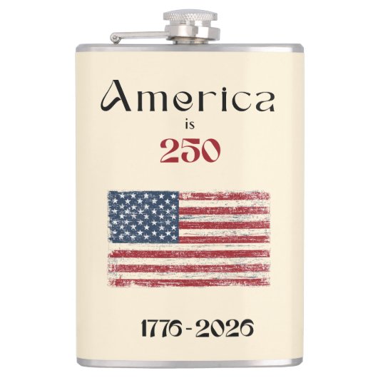 America Flag 1776 to 2026 USA 250th Anniversary Flachmann (Vorderseite)