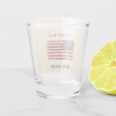 America Flag 1776 to 2026 USA 250th Anniversary Schnapsglas (Rückseite)