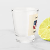 America Flag 1776 to 2026 USA 250th Anniversary Schnapsglas (Links)