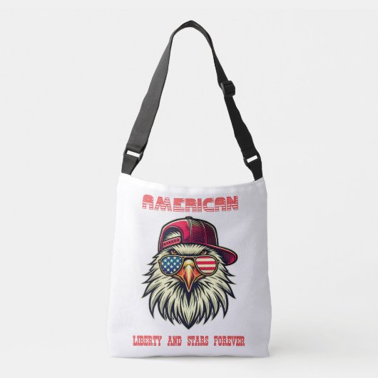 America Flag Cool Bald Eagle USA Tasche (Vorderseite)