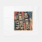 America Flag Decor No Kings In America Since 1776 Fleecedecke (Vorderseite (Horizontal))