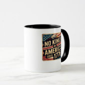 America Flag Decor No Kings In America Since 1776 Tasse (VorderseiteRechts)