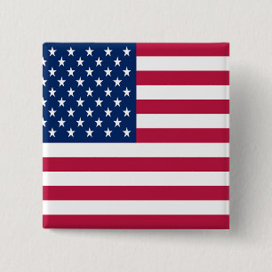 America Flag Design Button