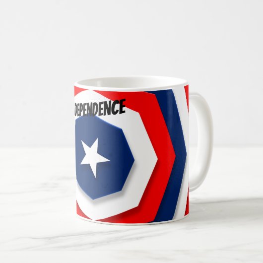 America Flag Design Kaffeetasse (VorderseiteRechts)