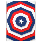 America Flag Design Klemmbrett (Rückseite)