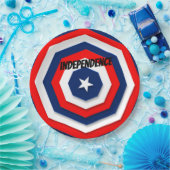 America Flag Design Pappteller (Party)