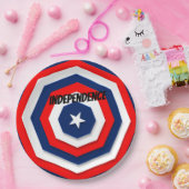 America Flag Design Pappteller (Party)