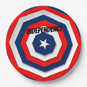 America Flag Design Pappteller