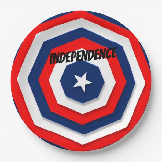 America Flag Design Pappteller (Vorderseite)