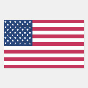 America Flag Design Rechteckiger Aufkleber