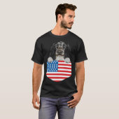 America Flag English Cocker Spaniel Dog In Pocket T-Shirt (Vorne ganz)