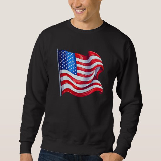 America Flag Herren Sweatshirt (Vorderseite)