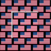 America Flag Pattern USA Banner Stoff (Kachel)