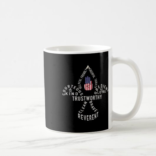 America Flag Scouting Law Kaffeetasse (Rechts)