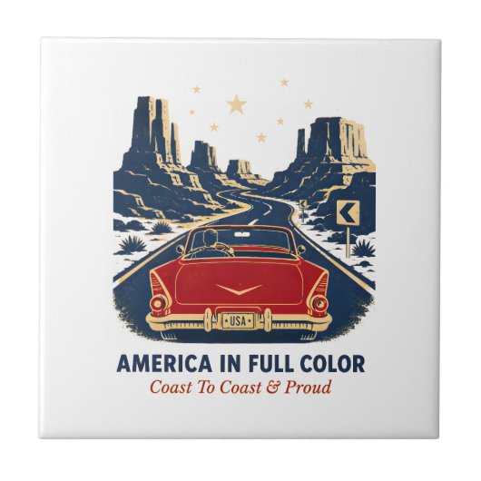 America-Fliesen in voller Farbe Fliese (Vorderseite)