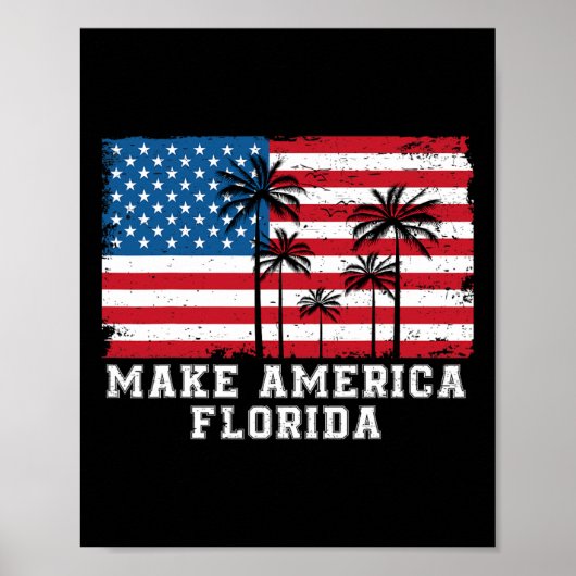America Florida Desantis 2024 Trump Desantis Elect Poster (Vorne)