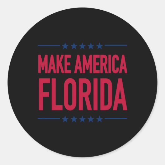 America Florida Runder Aufkleber (Vorderseite)