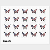 America Frack Butterfly Flag Sticker (Blatt)