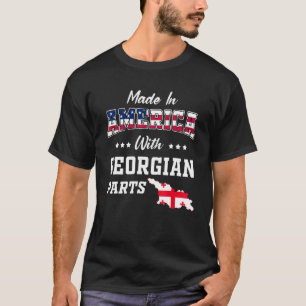 America Georgian Parts Georgia Map USA Flag Ancest T-Shirt