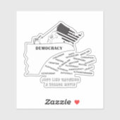 America Going Off The Cliff In Black Aufkleber (Blatt)