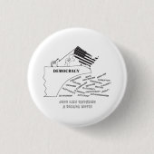 America Going Off The Cliff In Black Button (Vorderseite)