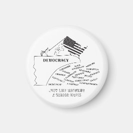 America Going Off The Cliff In Black Magnet