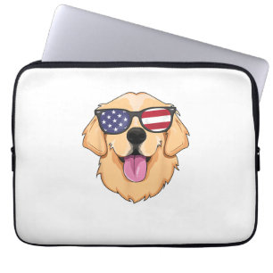 America Golden Retriever 4. Juli für Men Boys Laptopschutzhülle