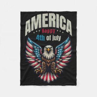 America Happy 4. Juli - Patriotic Eagle Men Fleecedecke