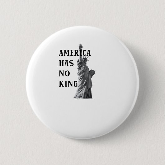 America Hat Keinen König Klassiker Button (Vorderseite)