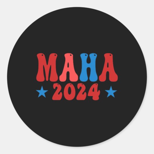 America Healthy Maha Pro-trump Conservat 2024 Runder Aufkleber (Vorderseite)