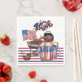 America Independence Day 4. Juli Barbecue Party Serviette (Beispiel)