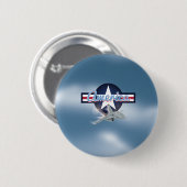 America Jet Kampfflugzeug Button (Vorne & Hinten)