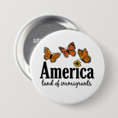 America Land Of Immigrants Button (Vorne & Hinten)