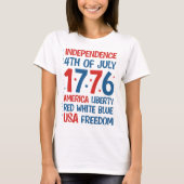America Liberty, Red, White, Blue, USA Freedom T-Shirt (Vorderseite)