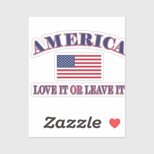 America Love It Or Leave It Aufkleber (Blatt)