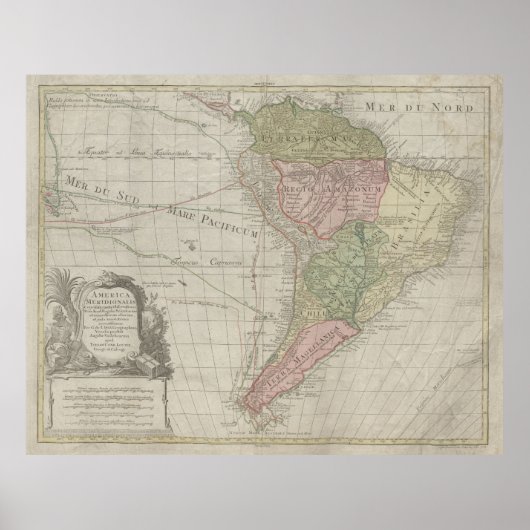 America Meridionalis, South America Print, 1772 Poster (Vorne)