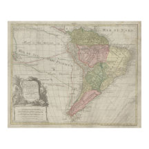 America Meridionalis, Südamerika-Druck, 1772