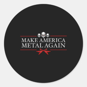 America Metal wieder Trump Rock Heavy Music Thrash Runder Aufkleber