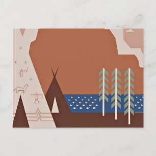 America Montana Vintage Travel Postkarte