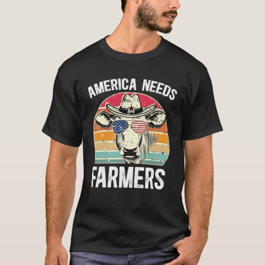 America Needs Farmers Support Country Farming In U T-Shirt (Vorderseite)