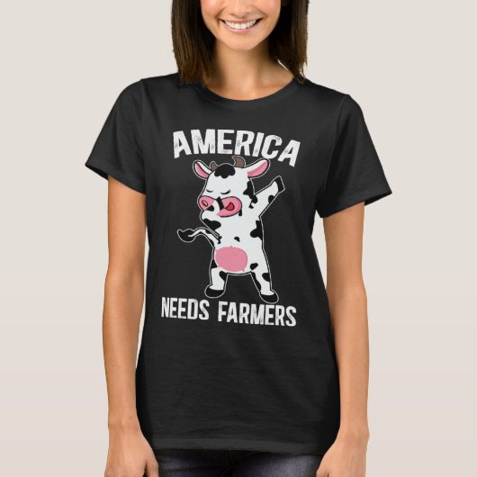 America Needs Farmers Support Country Farming In U T-Shirt (Vorderseite)