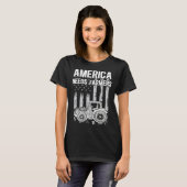 America Needs Farmers USA Flag Support Country Far T-Shirt (Vorne ganz)
