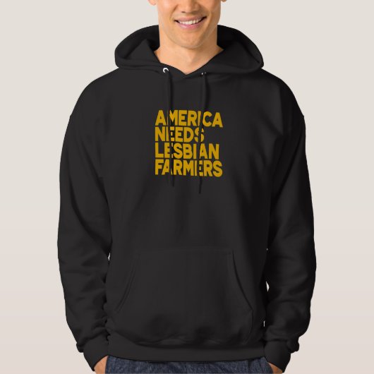 America Needs Lesbian Farmers Premium_1 Hoodie (Vorderseite)