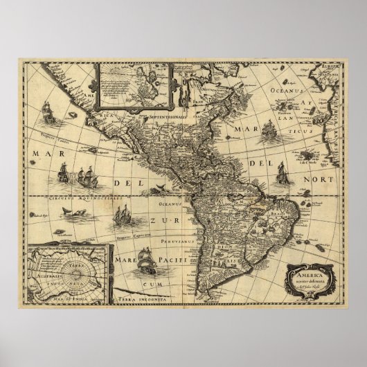 America Noviter Delineata Poster (Vorne)