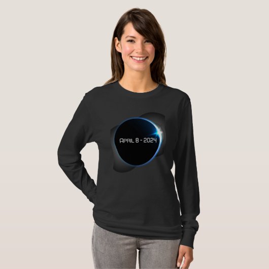 America on April 8 2024 astronomical totality ecli T-Shirt (Vorne ganz)