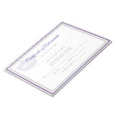 America Pageant Crown Certificate Achievement Awar Notizblock (angewinkelt)