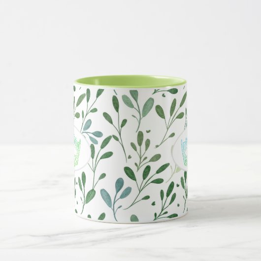 America Pageant Crown Leaf Print Two Ton Tasse (Zentrum)